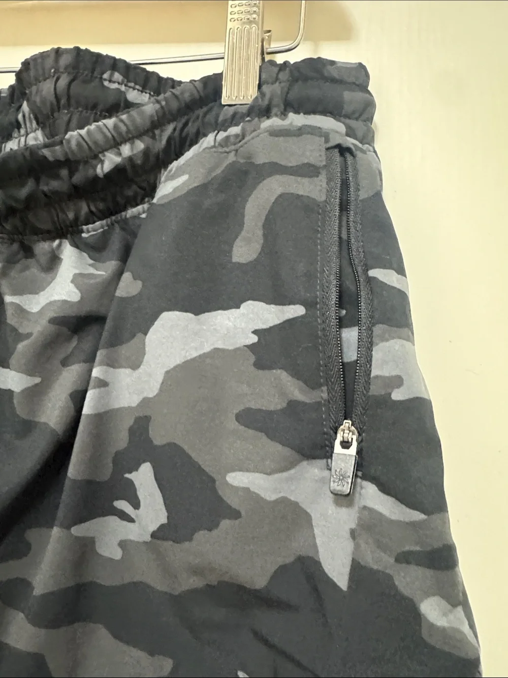 Athleta Gray Black Camo Kids Athletic Shorts